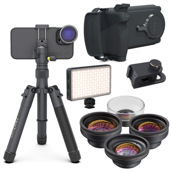 ShiftCam ProGrip - Tripod - Çekim Işığı - 4'lü LensUltra - Lens Aparatı Fotoğraf ve Video Çekim Seti - Görsel 2