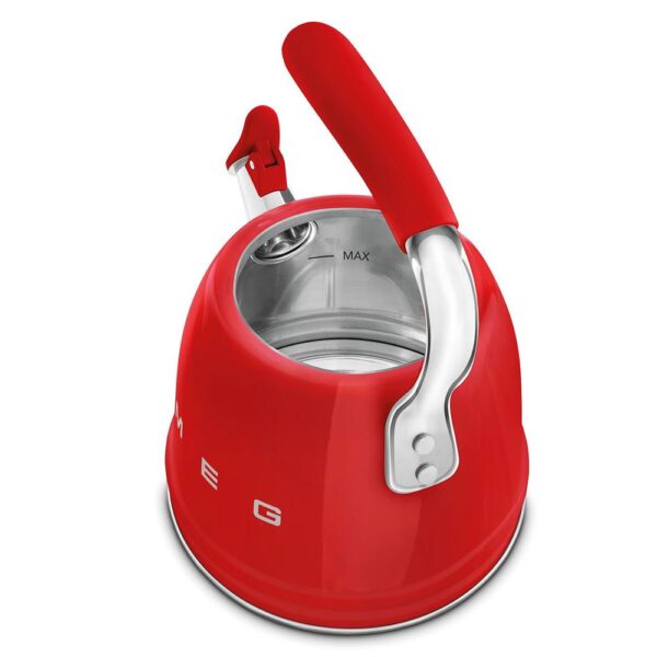 Smeg 50's Style Kırmızı Set Üstü Düdüklü Kettle 2.3 lt - Görsel 3