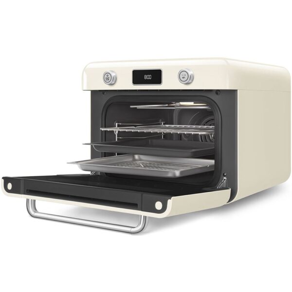 Smeg 50’s Style Krem Retro Buharlı Mini Fırın - Görsel 6