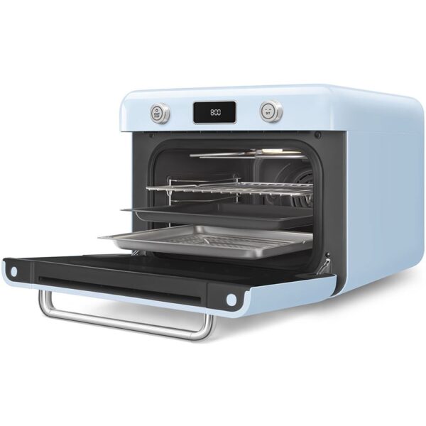 Smeg 50’s Style Pastel Mavi Retro Buharlı Mini Fırın - Görsel 7