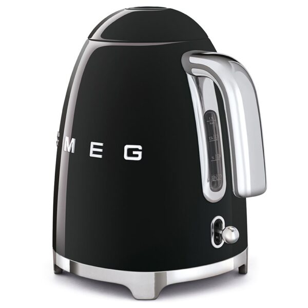 Smeg 50's Style Siyah Kettle - 1x2 Ekmek Kızartma Makinesi Ve Filtre Kahve Makine Seti - Görsel 3