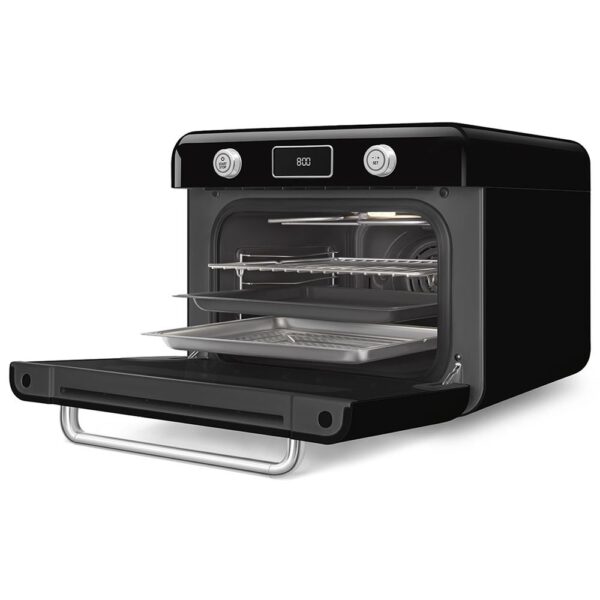 Smeg 50’s Style Siyah Retro Buharlı Mini Fırın - Görsel 7