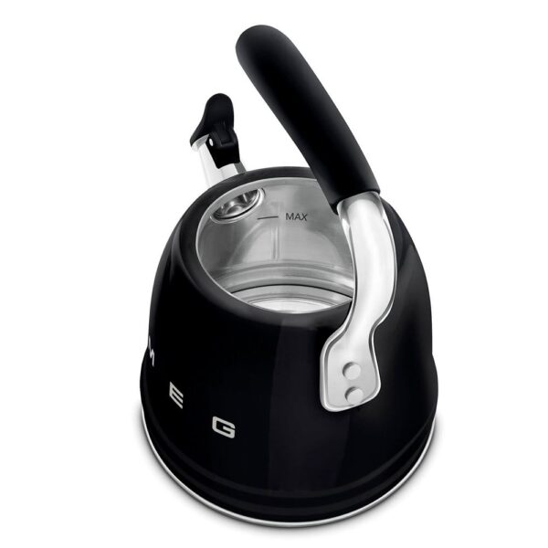 Smeg 50's Style Siyah Set Üstü Düdüklü Kettle 2.3 lt - Görsel 3