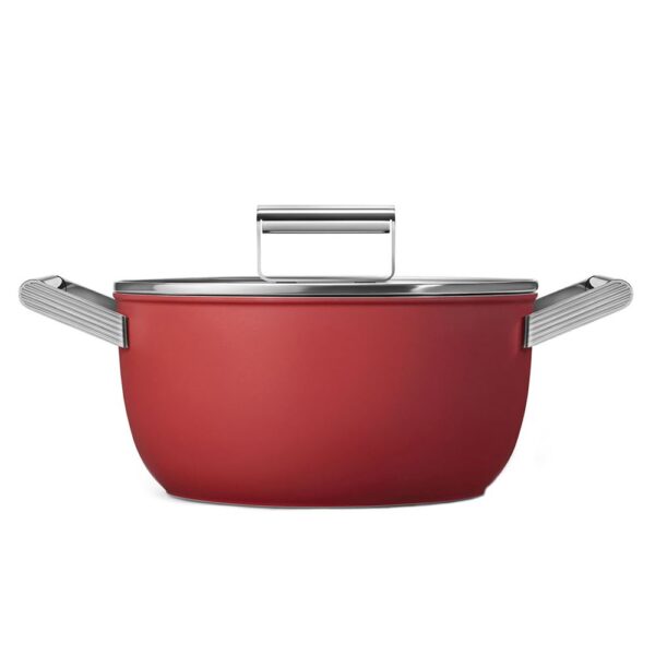 Smeg Cookware 50'S Style EXCLUSIVE Kırmızı 8'li Tencere&Tava Seti - Görsel 7