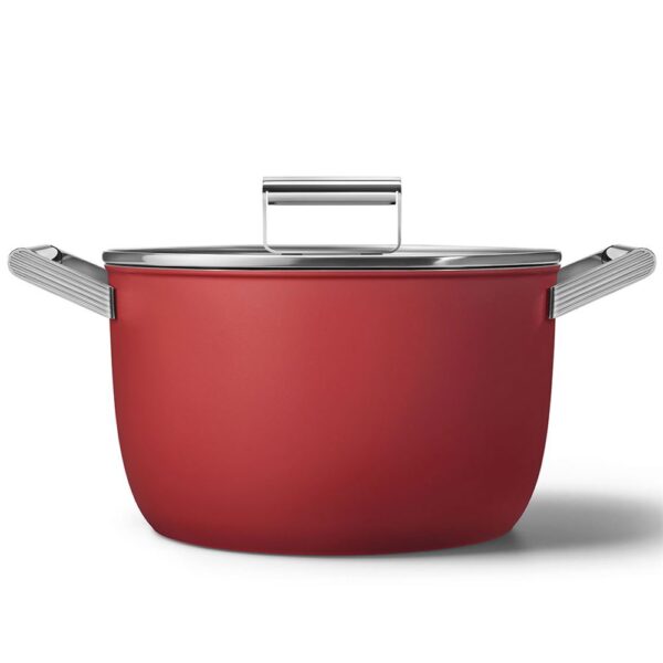 Smeg Cookware 50'S Style EXCLUSIVE Kırmızı 8'li Tencere&Tava Seti - Görsel 8