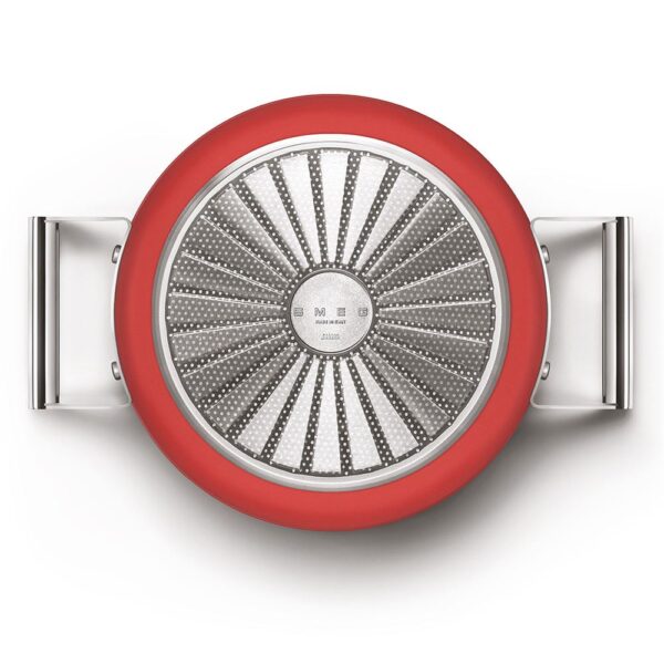 Smeg Cookware 50'S Style Kırmızı Cam Kapaklı 24 cm Tencere - Görsel 8