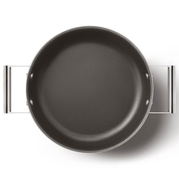 Smeg Cookware 50'S Style Kırmızı Cam Kapaklı 28 cm Pilav Tenceresi - Görsel 4