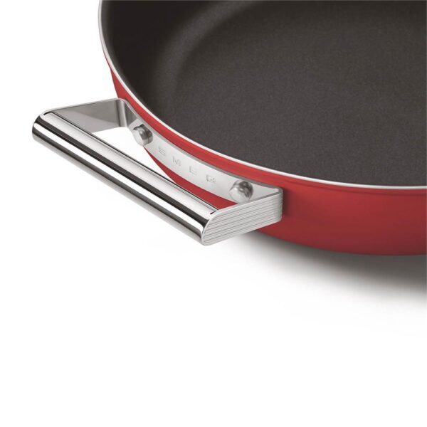 Smeg Cookware 50'S Style Kırmızı Cam Kapaklı 28 cm Pilav Tenceresi - Görsel 5