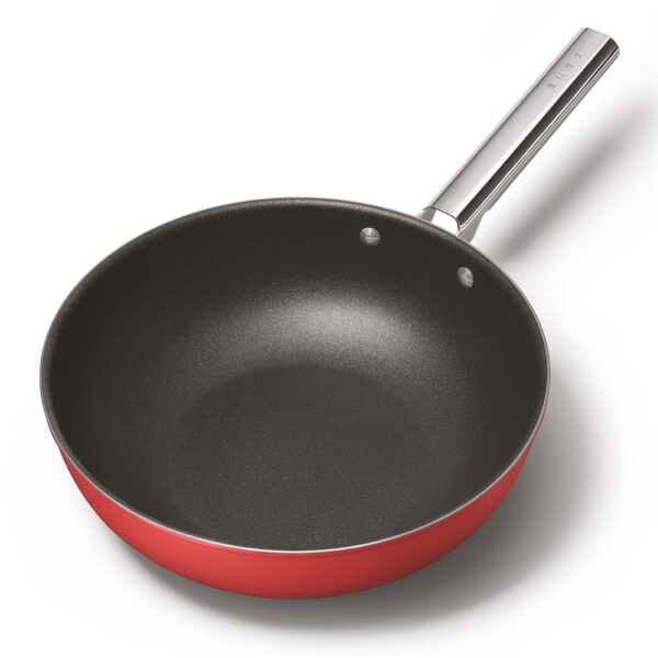 Smeg Cookware 50'S Style Kırmızı WOK 30 cm Tava - Görsel 2