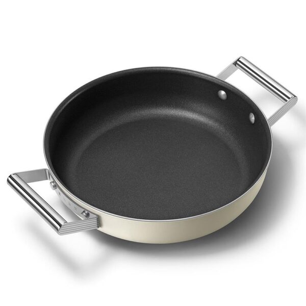 Smeg Cookware 50'S Style Krem Cam Kapaklı 28 cm Pilav Tenceresi - Görsel 3