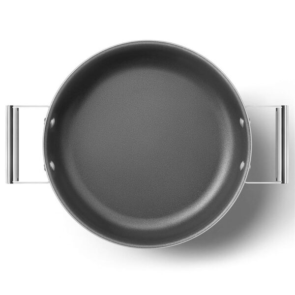 Smeg Cookware 50'S Style Krem Cam Kapaklı 28 cm Pilav Tenceresi - Görsel 4