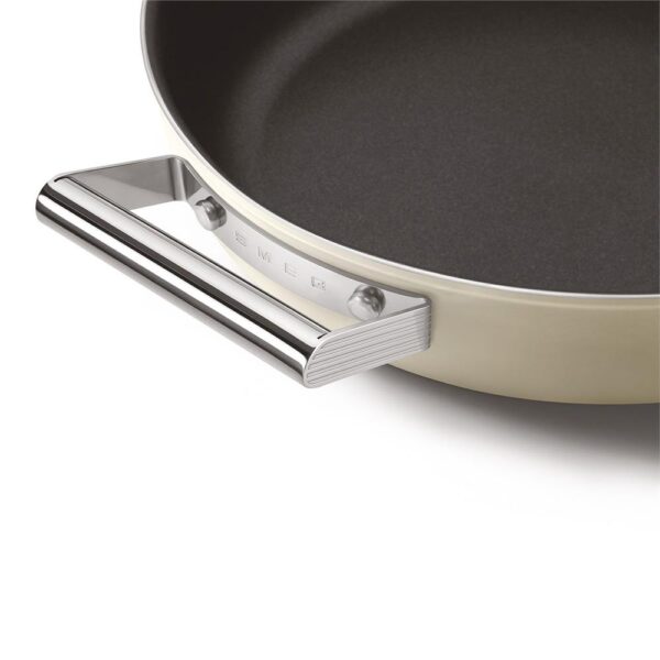 Smeg Cookware 50'S Style Krem Cam Kapaklı 28 cm Pilav Tenceresi - Görsel 5