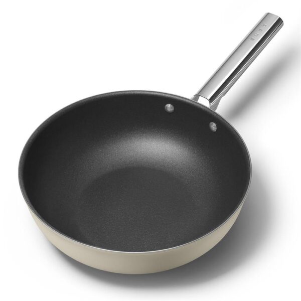 Smeg Cookware 50'S Style Krem WOK 30 cm Tava - Görsel 2