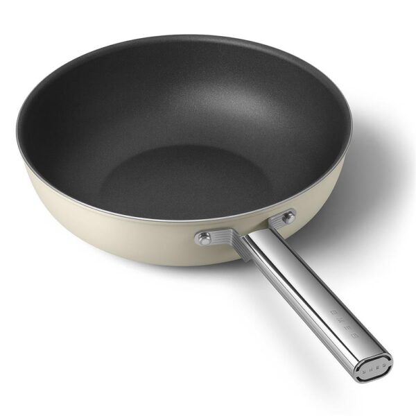 Smeg Cookware 50'S Style Krem WOK 30 cm Tava - Görsel 4