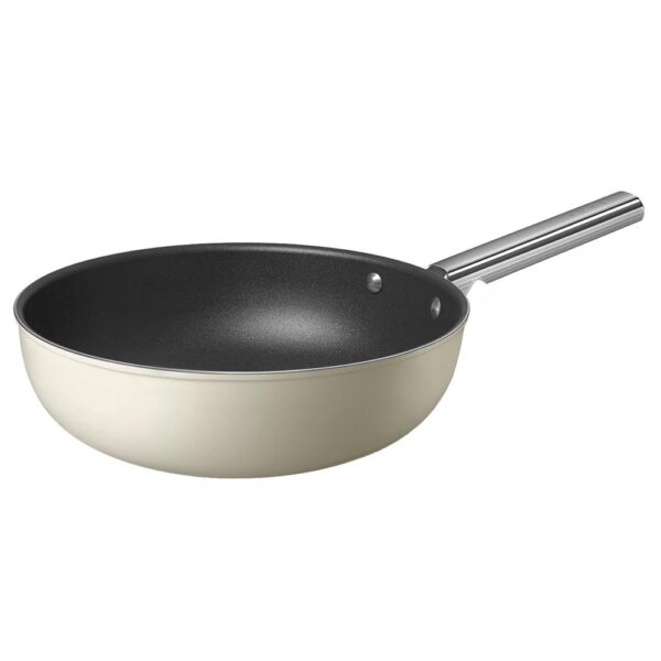 Smeg Cookware 50'S Style Krem WOK 30 cm Tava