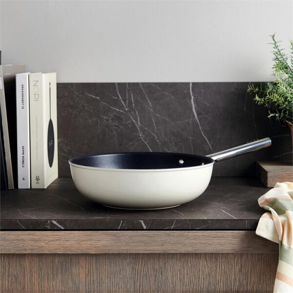Smeg Cookware 50'S Style Krem WOK 30 cm Tava - Görsel 8
