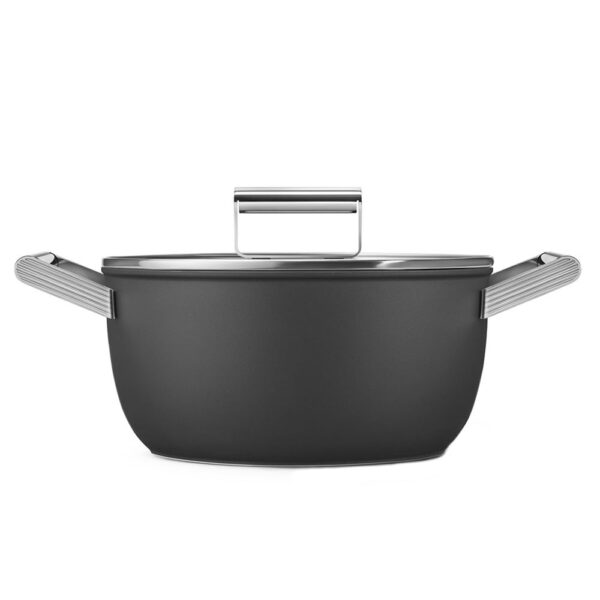 Smeg Cookware 50'S Style PRIMA Siyah 4'lü Tencere&Tava Seti - Görsel 5