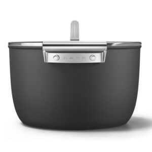 Smeg Cookware 50'S Style Siyah Cam Kapaklı 26 cm Tencere - Görsel 3