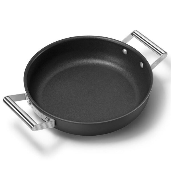 Smeg Cookware 50'S Style Siyah Cam Kapaklı 28 cm Pilav Tenceresi - Görsel 3