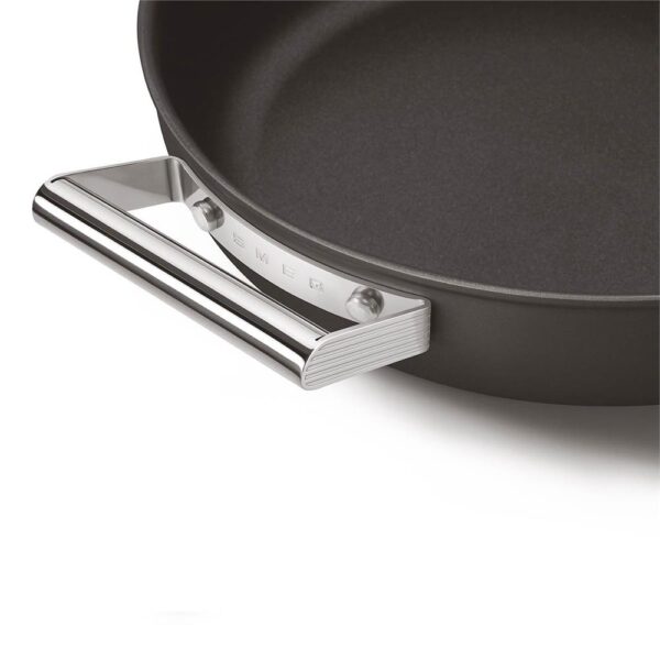 Smeg Cookware 50'S Style Siyah Cam Kapaklı 28 cm Pilav Tenceresi - Görsel 5