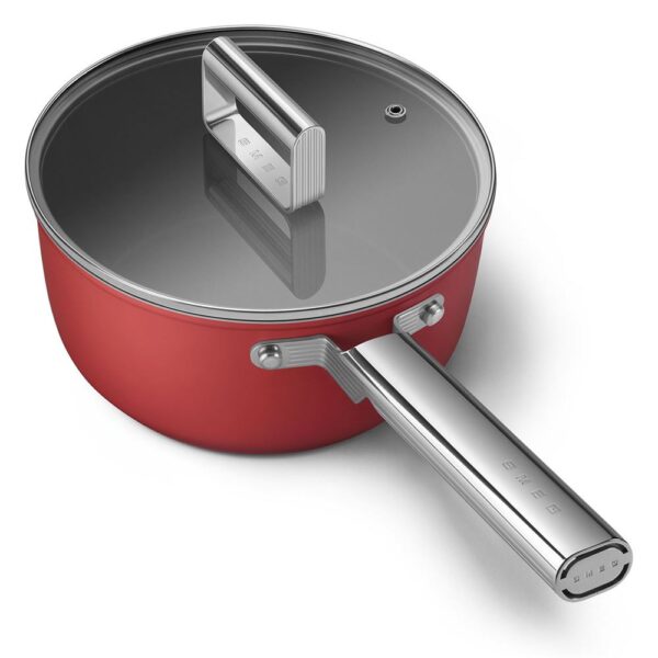 Smeg Cookware 50's Style Kırmızı 20 cm Sos Tenceresi - Görsel 4