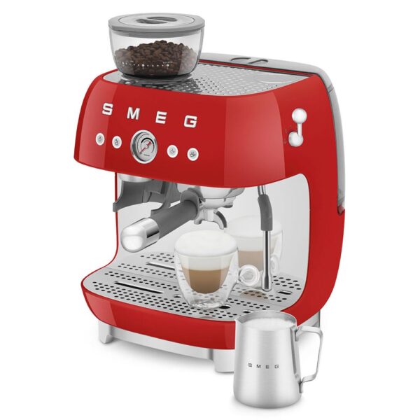 Smeg EGF03RDEU Kırmızı Öğütücülü Espresso Kahve Makinesi - Görsel 8
