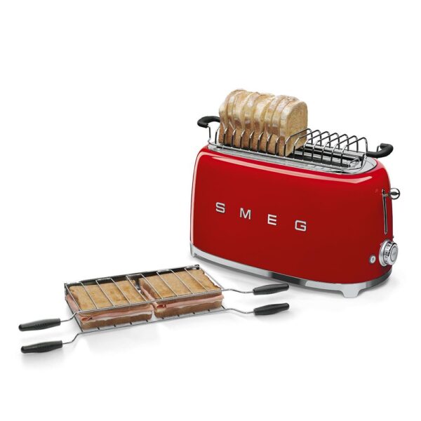 Smeg Kırmızı 2X4 Ekmek Kızartma Makinesi - Görsel 3