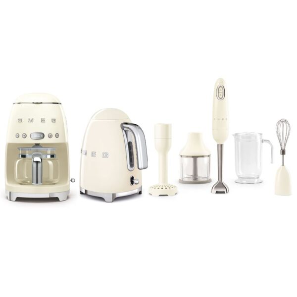 Smeg Krem Kettle-Filtre Kahve Makinesi ve El Blender Seti - Görsel 2