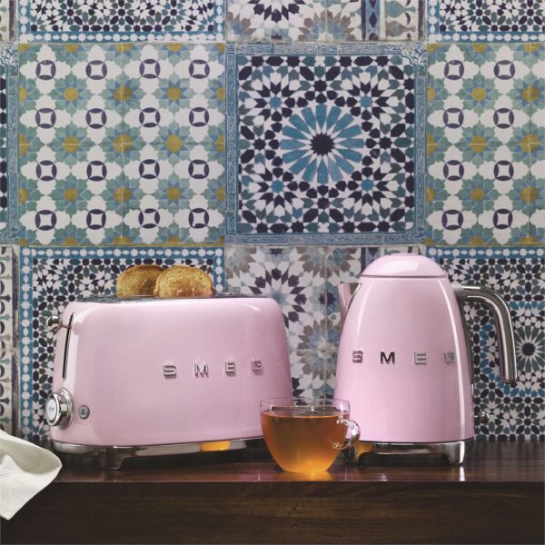 Smeg Pembe Kettle ve 1x2 Ekmek Kızartma Makinesi Seti - Görsel 6