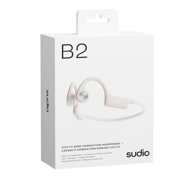 Sudio B2 Bej IPX4 Suya Dayanıklı Kemik İletken Bluetooth Kulaklık - Görsel 4