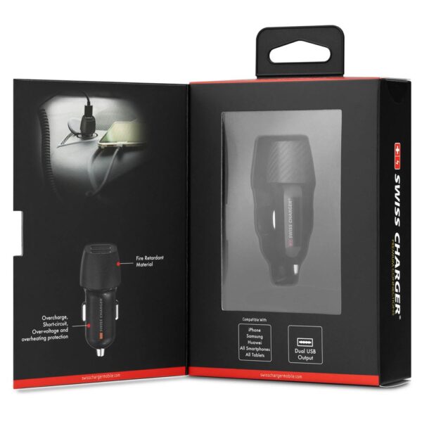 Swiss Charger 17W Usb Araç İçi Hızlı Şarj -  Çakmaklık Şarj-SCH-50027 - Görsel 3